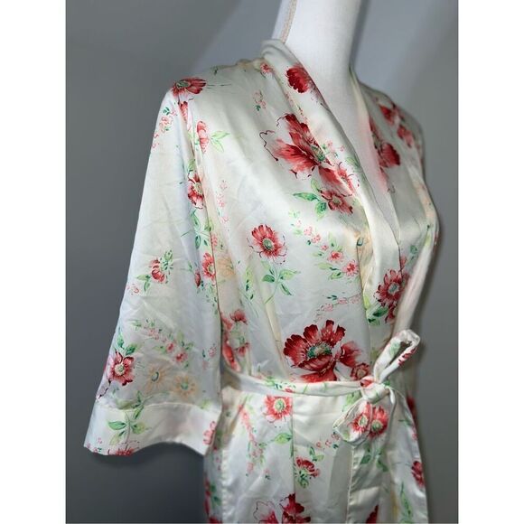 Women’s Floral 3/4 Sleeve Robe Wedding Bridal Small - Picture 2 of 9